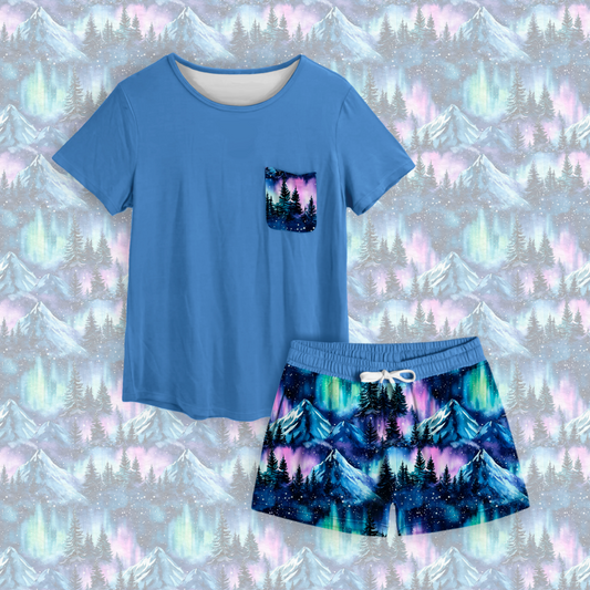 Northern Lights Mom Short Set